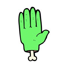 comic cartoon zombie hand N6
