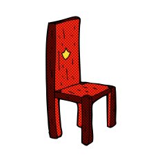 comic cartoon old chair N7