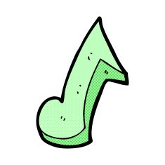 comic cartoon musical note N9