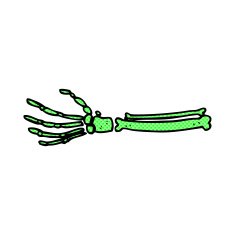 comic cartoon skeleton hand N5