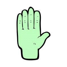 comic cartoon zombie hand N7