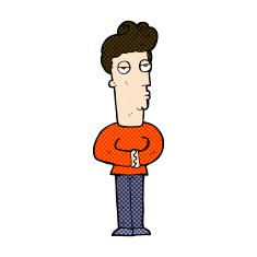 comic cartoon arrogant man N3