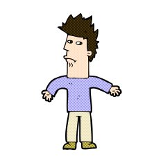 comic cartoon confused man N12