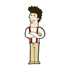 comic cartoon annoyed man N23