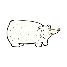 funny comic cartoon polar bear N5