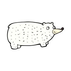 funny comic cartoon bear N14