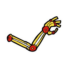 comic cartoon robot arm N8