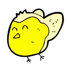 comic cartoon bird N71