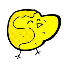 comic cartoon bird N72