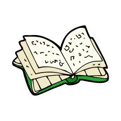 comic cartoon open book N2