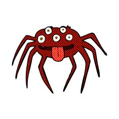 comic cartoon gross halloween spider N6