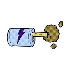 comic cartoon fizzy drink can N3