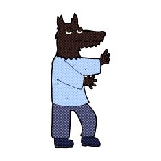 comic cartoon werewolf N6