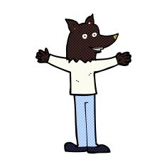 comic cartoon werewolf N7