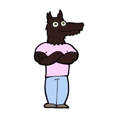 comic cartoon werewolf N8