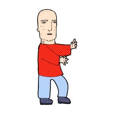 comic cartoon tough man N5