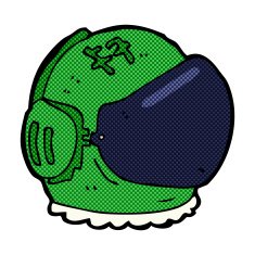 comic cartoon astronaut helmet N11