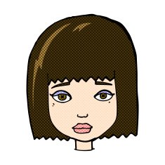 comic cartoon female face N46