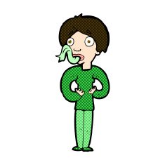 comic cartoon woman sticking out tongue N3