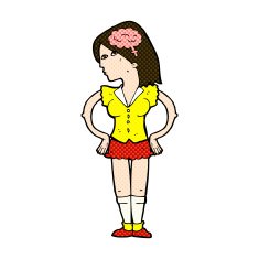 comic cartoon intelligent woman N6