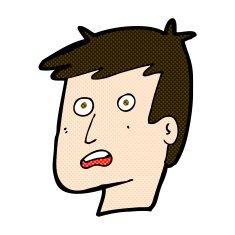 comic cartoon unhappy face N6