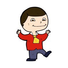 comic cartoon happy boy N60