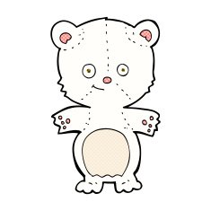 comic cartoon polar bear cub N7