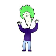 comic cartoon vampire man N33