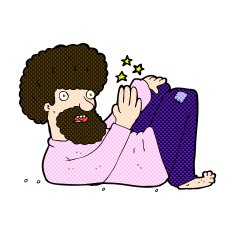 comic cartoon hippie man N3