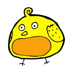 comic cartoon fat bird N7