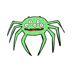 comic cartoon halloween spider N3