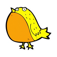 comic cartoon fat bird N8