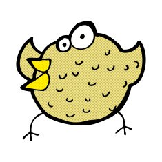 comic cartoon happy bird N11