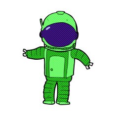 comic cartoon astronaut N30