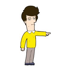 comic cartoon pointing man N24