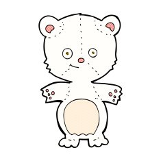 comic cartoon happy polar bear