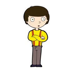 comic cartoon staring boy N6