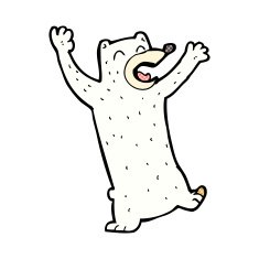 comic cartoon polar bear N13