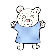 comic cartoon cute polar bear N11