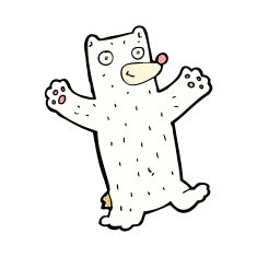 comic cartoon polar bear N14
