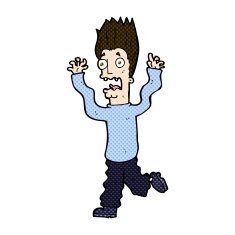 comic cartoon terrified man N64