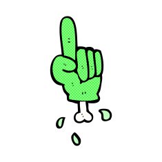 comic cartoon pointing halloween hand N2