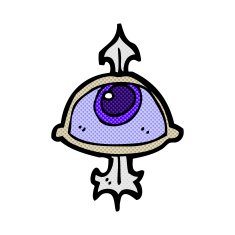 comic cartoon eye symbol N3