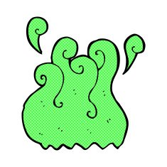 green smoke comic cartoon element