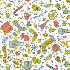 Vector christmas doodles