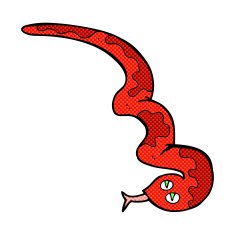 comic cartoon hissing snake N8