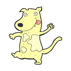 comic cartoon happy dog N21
