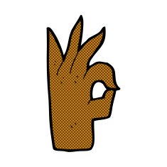 comic cartoon okay hand gesture N5