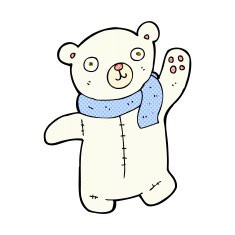 cute comic cartoon polar teddy bear
