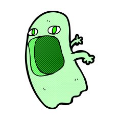 funny comic cartoon ghost N25